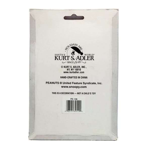 Peanuts 50th Anniversary Ornament Kurt Adler Wreath NEW in Package Vintage - Picture 4 of 4